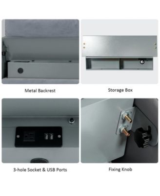 Modular L-shaped 3-Seat Sectional Sofa with Reversible Chaise and 2 USB Ports