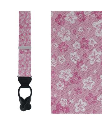 Мужские подтяжки на пуговицах из льняной смеси Hanami Cherry Blossom Burst от TRAFALGAR, новинка