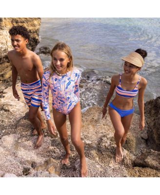 Little Boys Tropicana Stripe Sustainable Swim Short