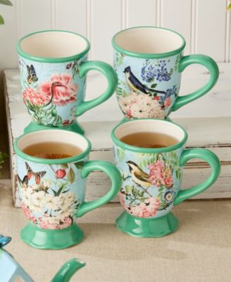 Flora Mugs, Set of 4, Service for 4