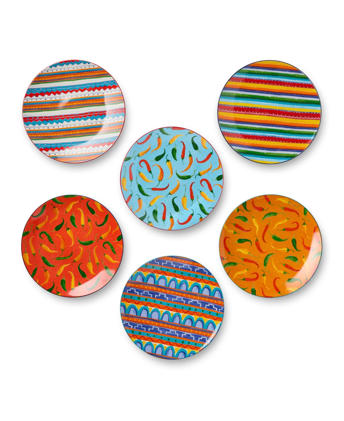 Caliente Salad Plates, Set of 6, Service for 6 - Miscellaneous