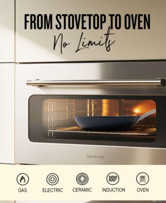 Maestro Cookware Set 3-Piece Set - Nonstick Ceramic Frying Pan and Saute Pan with Lid - Made without PFAS, PFOA & PTFE