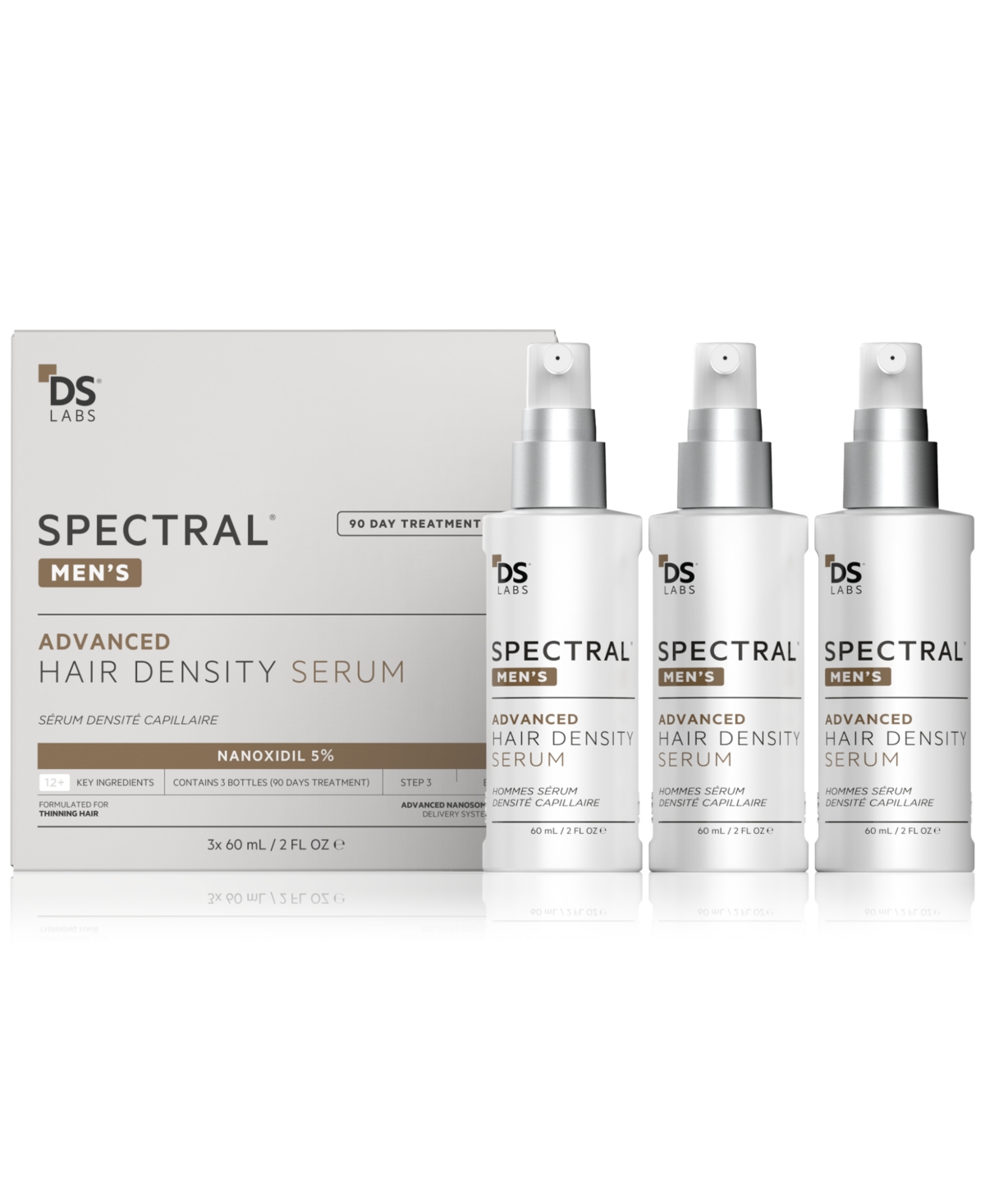 Ds Laboratories Spectral.dnc-n Hair Density Serum With Nanoxidil 5%, 3-month Supply In Transparent