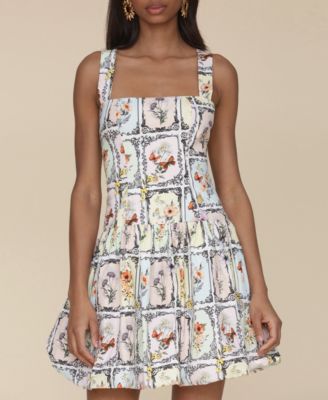 Women's Drop Waist Bubble Hem Mini Dress