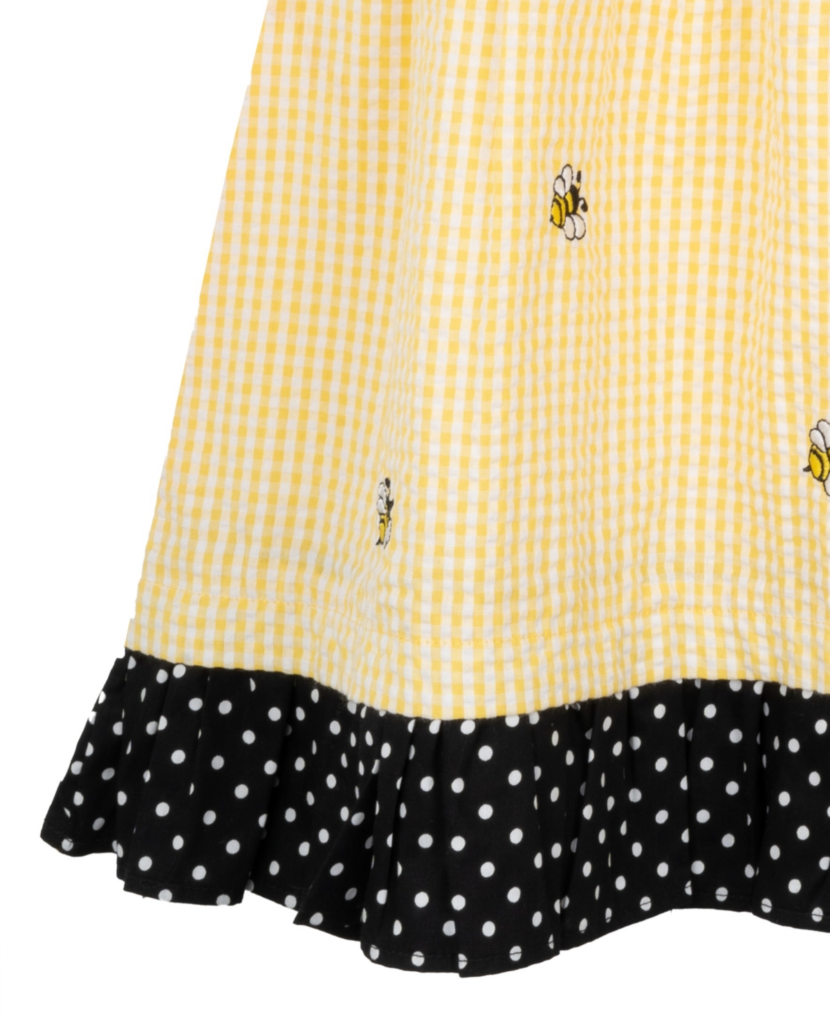 RARE EDITIONS TODDLER AND LITTLE GIRLS BUMBLE BEE SEERSUCKER DRESS 