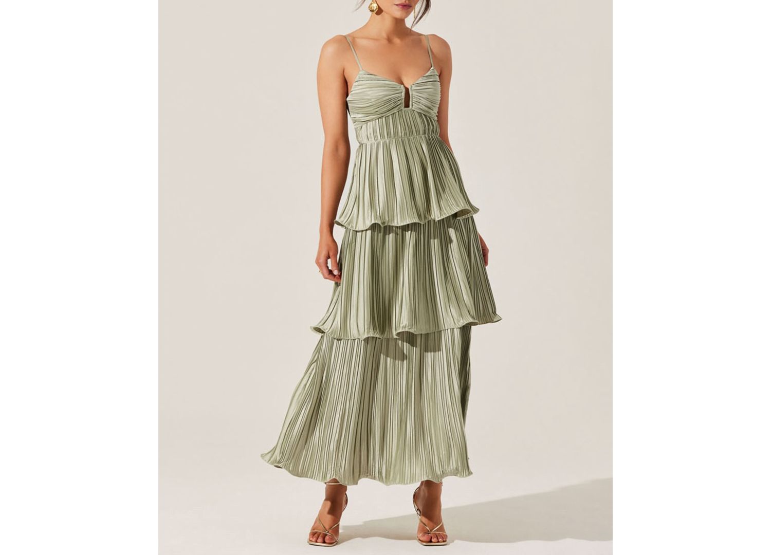 Women's Lupin Pleated Satin Dress