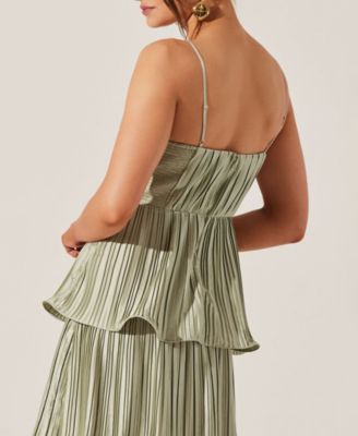 Women's Lupin Pleated Satin Dress