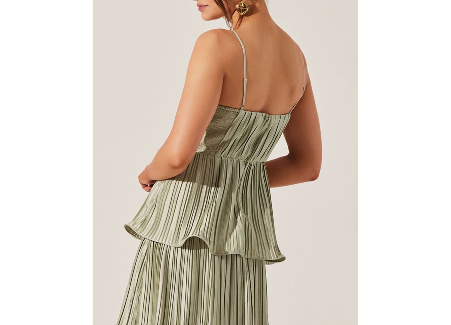 Women's Lupin Pleated Satin Dress