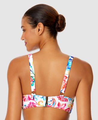 Женский топ и плавки-бикини Anne Cole с акварельным узором Пейсли в складку от Anne Cole