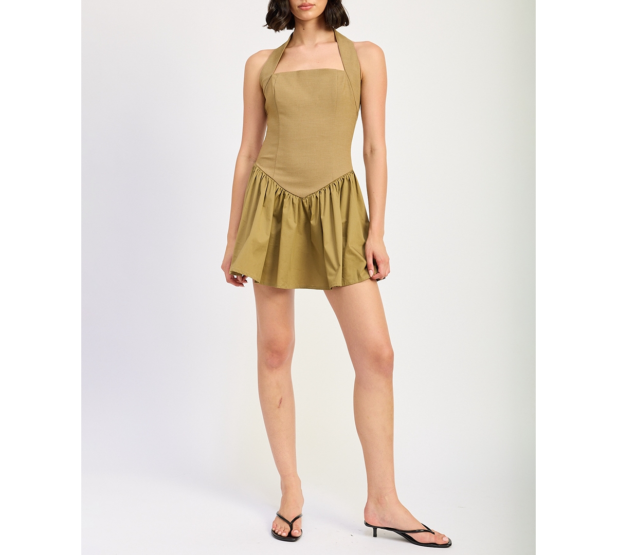 En Saison Women's Wren Mini Dress In Khaki