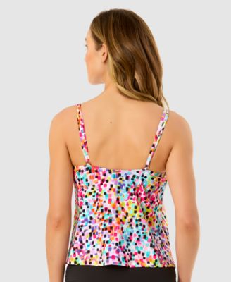 Женский абстрактный топ-танкини в горошек от Anne Cole