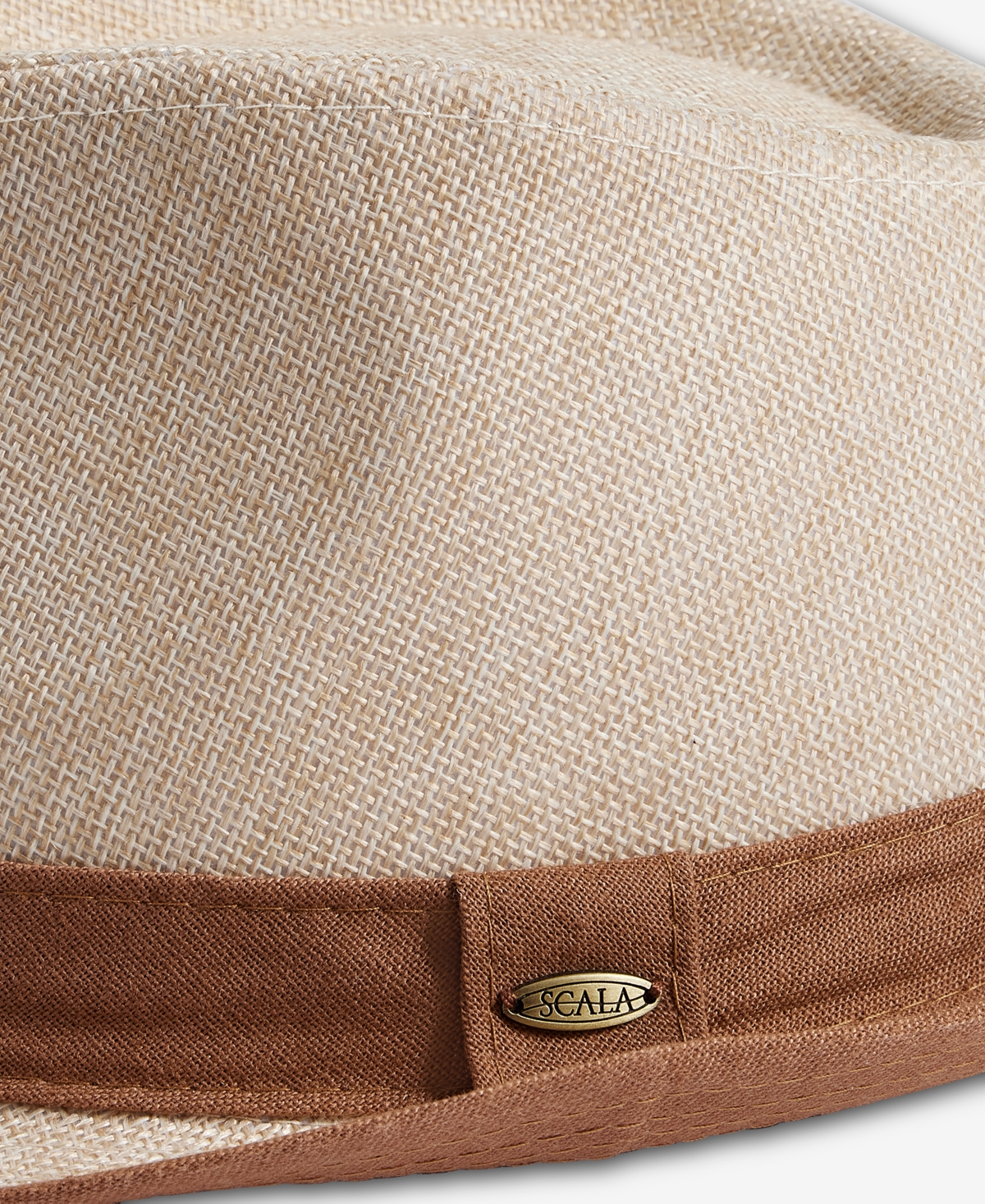 Dorfman Pacific Men's Contrast Trim Fedora Hat In Tea
