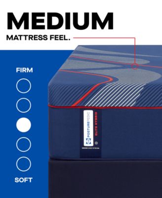 Posturepedic Elite Albany II 13" Medium Hybrid Tight Top Mattress Set - Queen