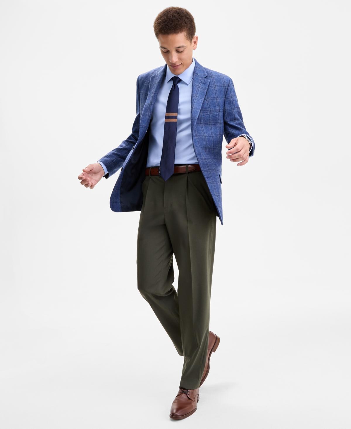 Tommy Hilfiger Men's Modern-fit Wool Th-flex Stretch Suit Separates Jacket In Blue