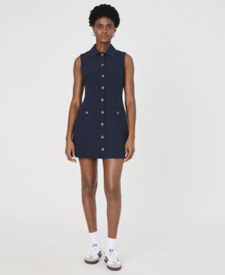 French Connection - Women's Azra Twill Sleeveless Shirtdress