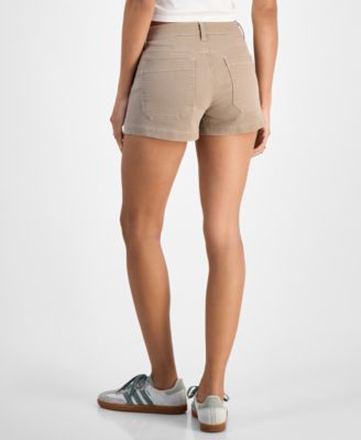 Juniors' High-Rise Utility-Pocket Shorts