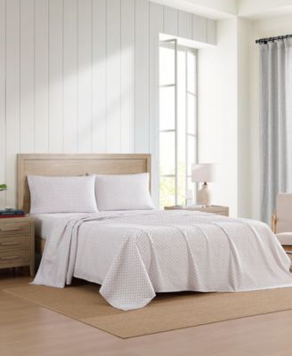 Tommy Hilfiger Printed 200-Thread Count Cotton Percale 3-Pc. Sheet Set, Twin