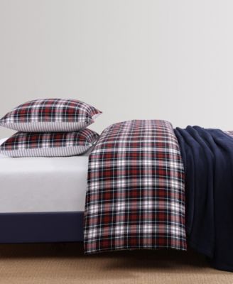 Essential Tartan Cotton 3-Pc. Duvet Cover Set, King