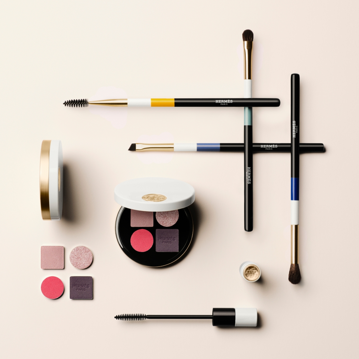 Hermes Ombres D' Powder Quartet For Eyes In 01 Ombres Pétales