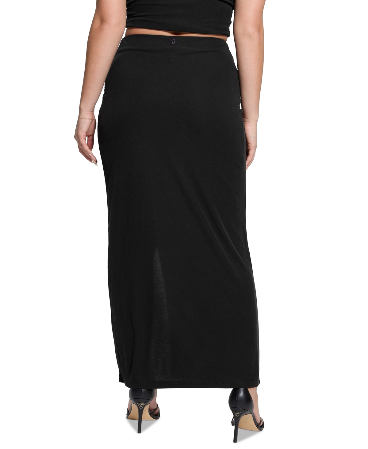 Guess Women's Aimee Embellished Side-drape Maxi Skirt In Jet Black A996