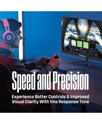 27 Inch Flat Gaming Monitor, 180Hz, 1ms, AMD FreeSync Support, Low Motion Blur, 1080p Full HD IPS Display, for Office, PC & Console Games with Built in Speakers, 1x DisplayPort, 2X HDMI