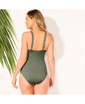 Women's Shirred Underwire One Piece Swimsuit