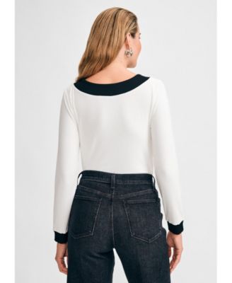 Женский топ с бантом и длинными рукавами от Isaac Mizrahi