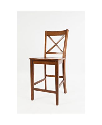 Simplicity Solid Wood Classic X-Back Counter Stool (Set of 2)