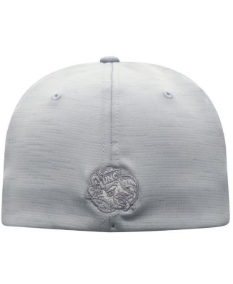 Мужская серая кепка Cabot Flex-Fit от Top of the World от North Carolina Tar Heels