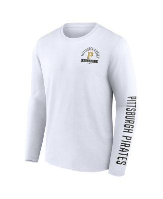 Мужская белая футболка Fanatics Pittsburgh Pirates Press Box с длинным рукавом от Fanatics