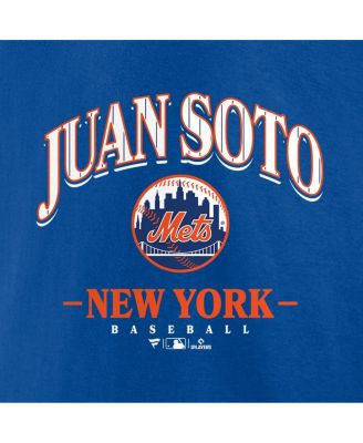 Men's Juan Soto Royal New York Mets Arched Wordmark T-Shirt