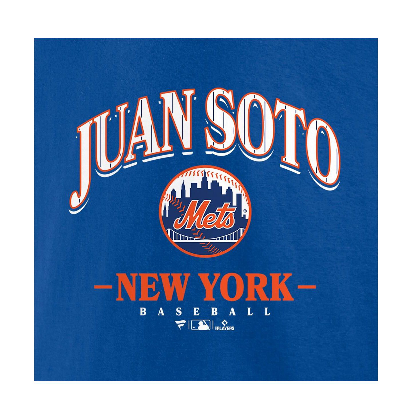 Мужская футболка Fanatics Juan Soto Royal New York Mets Arched Wordmark — фото 2