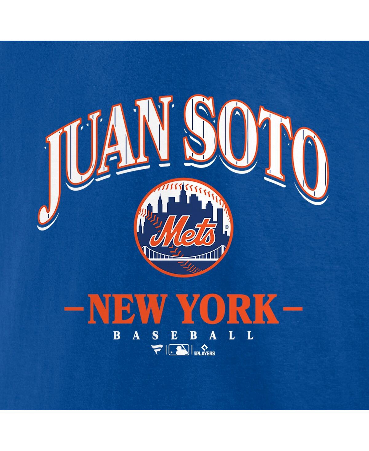 Fanatics Men's Juan Soto Royal New York Mets Arched Wordmark T-shirt In Royal