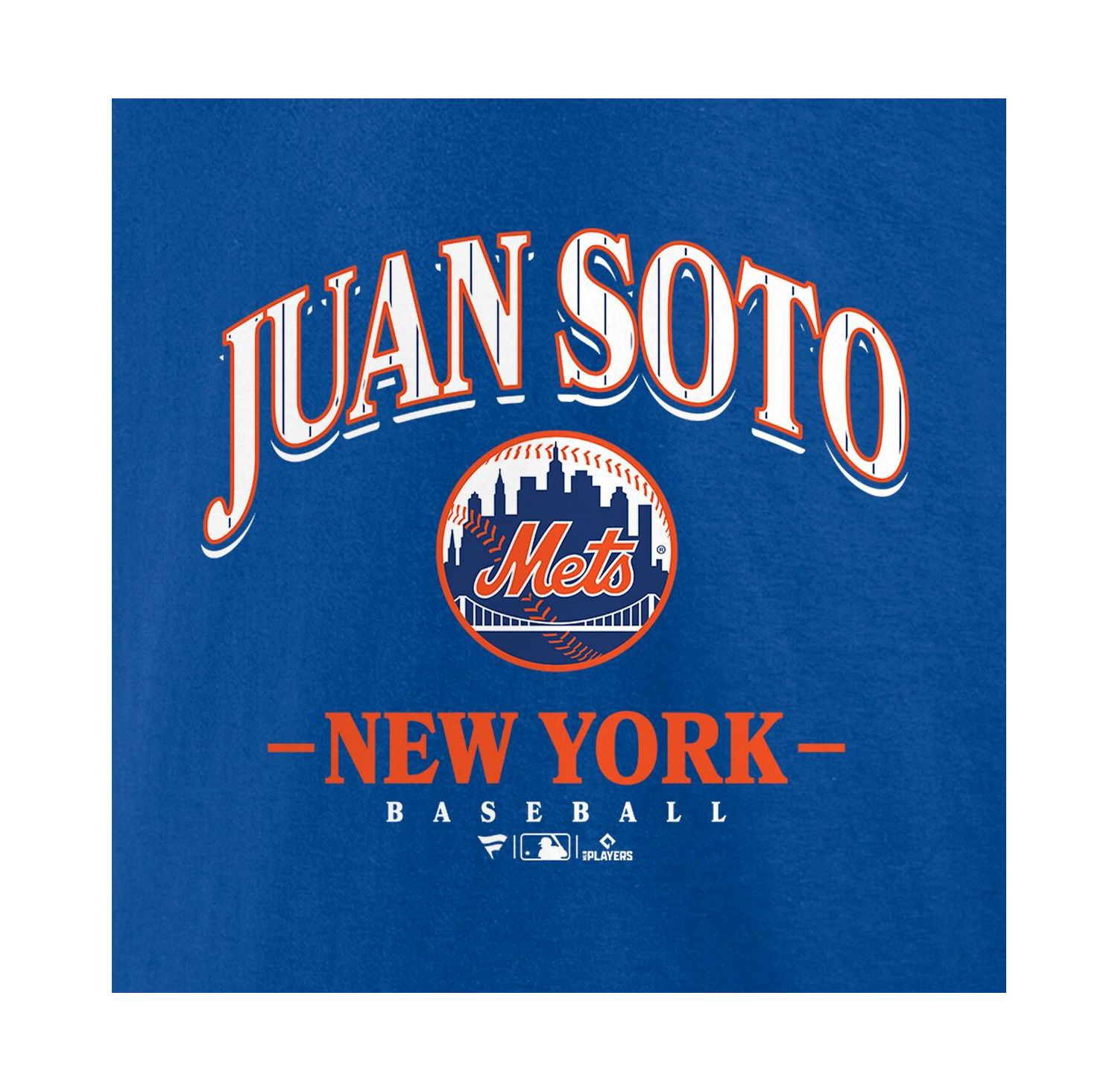 Men's Juan Soto Royal New York Mets Arched Wordmark T-Shirt