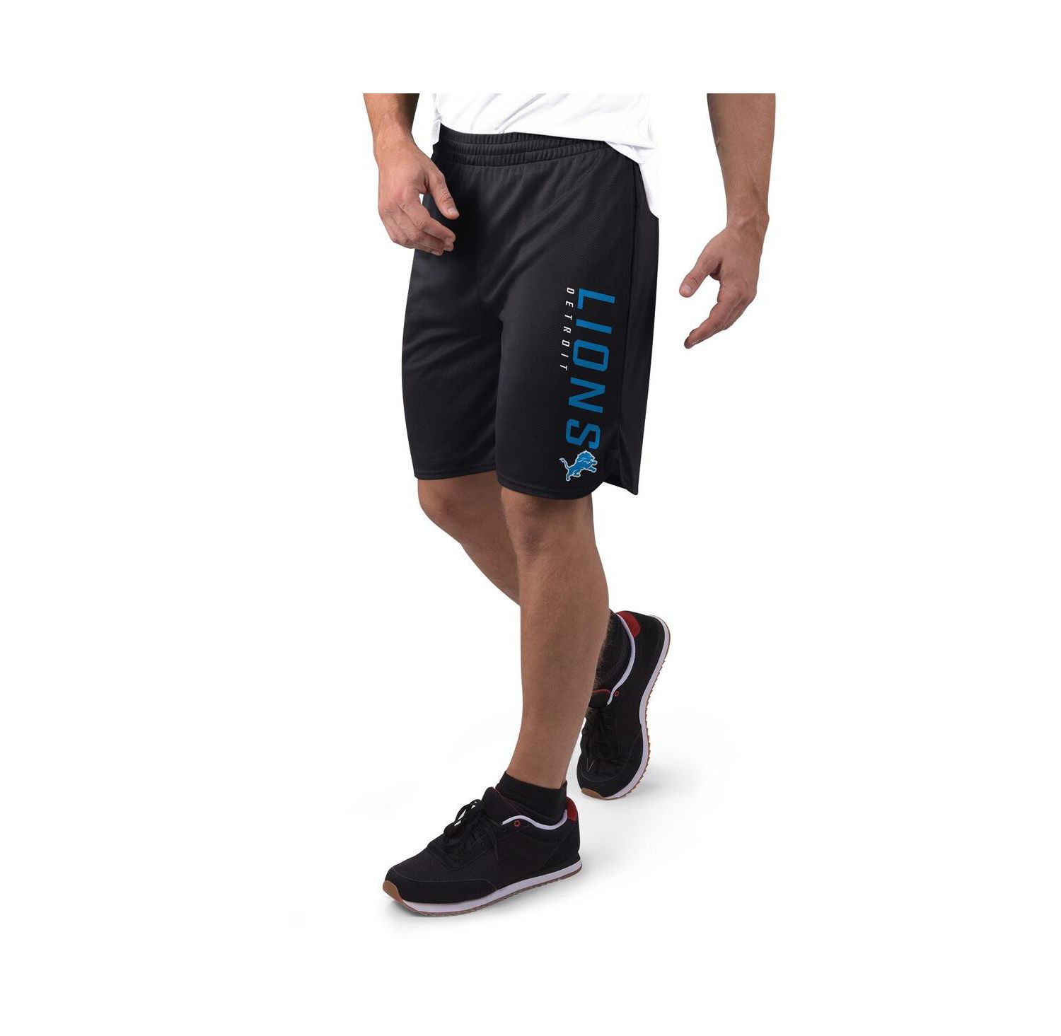 Men's Black Detroit Lions Mesh Shorts