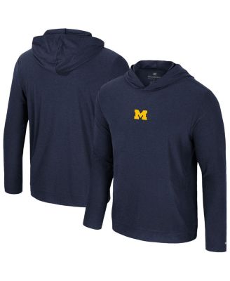 Colosseum - Men's  Navy Michigan Wolverines Long Sleeve T-shirt Hoodie