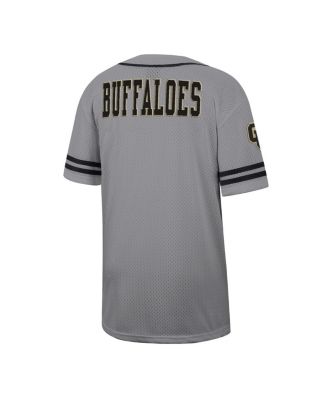 Мужская серая бейсбольная майка Colosseum Colosseum Buffaloes со свободным стилем игры