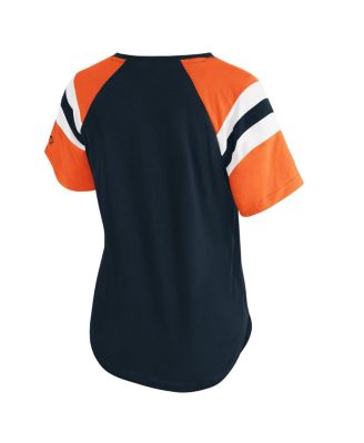 Стартовая женская темно-синяя футболка Chicago Bears Game с вырезом реглан для начинающих