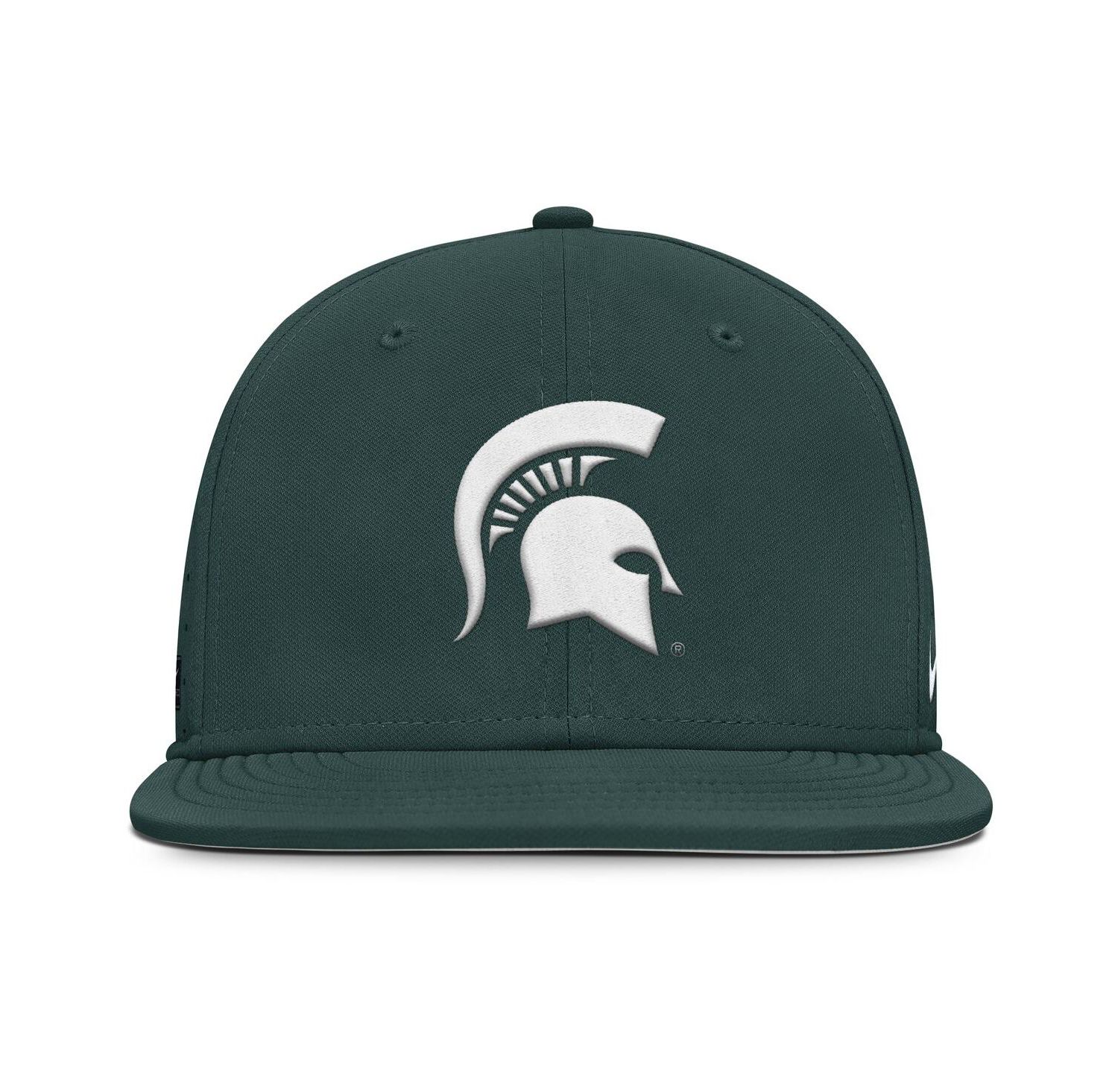 Men's Green Michigan State Spartans On-Field Dugout True Performance Fitted Hat