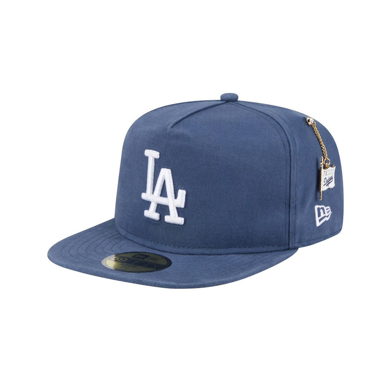 Men's Blue Los Angeles Dodgers Championship Side Flag A-Frame 59FIFTY Fitted Hat