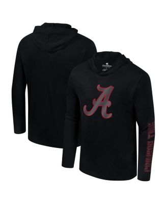 Colosseum - Men's  Black Alabama Crimson Tide Color Pop Active Blend 2-Hit Long Sleeve Hooded T-shirt