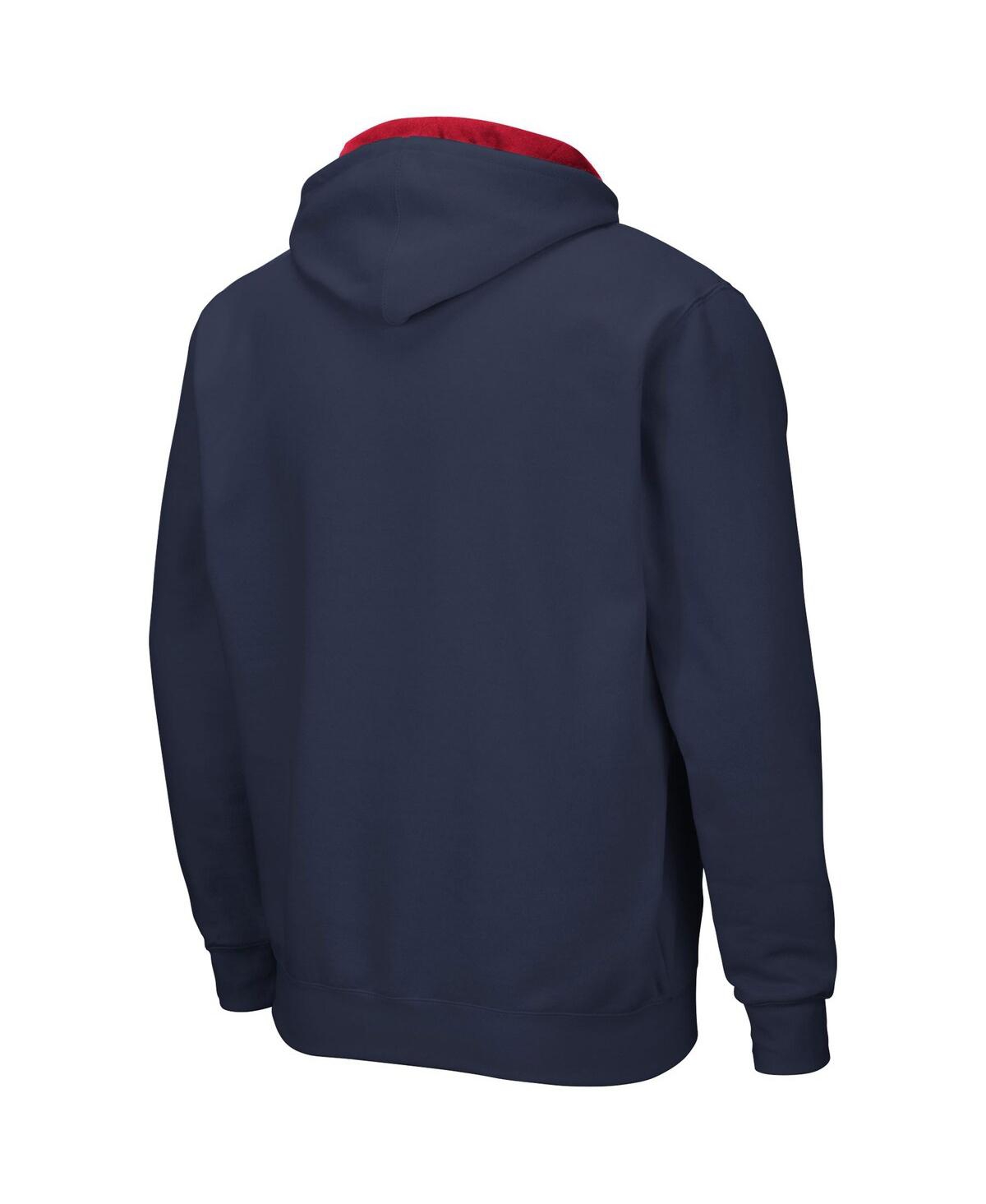 Colosseum Men's Navy Florida Atlantic Owls Arch Logo 3.0 Full-zip Hoodie In Navy