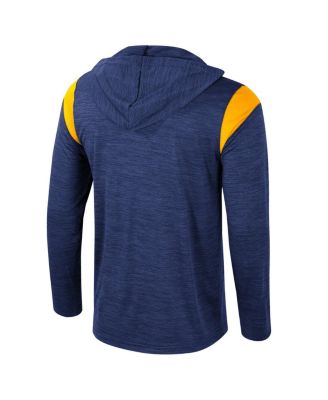 Men's Navy West Virginia Mountaineers Dozer Half-Zip Windshirt