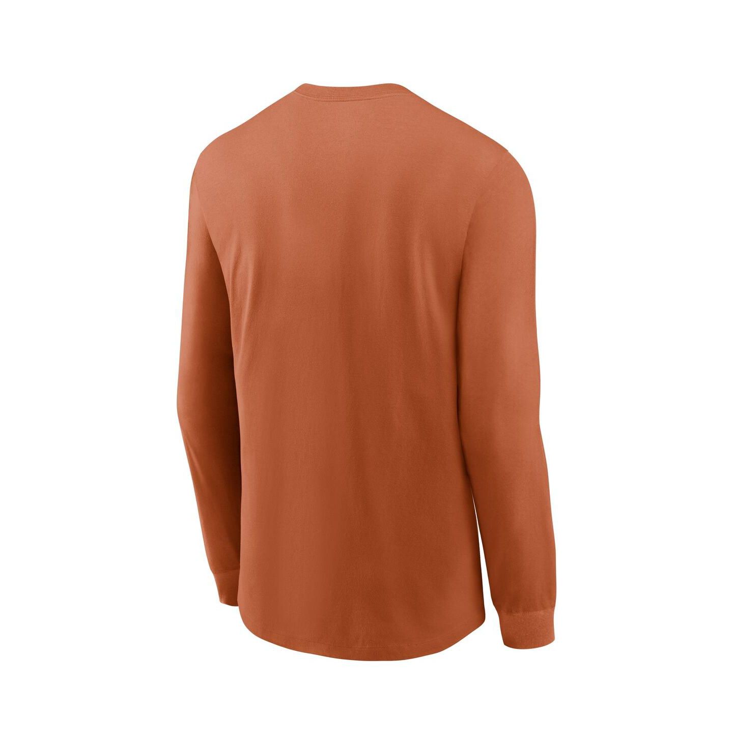 Мужская футболка Nike Texas Orange Texas Longhorns Essential Baseball Arch Long Sleeve — фото 2