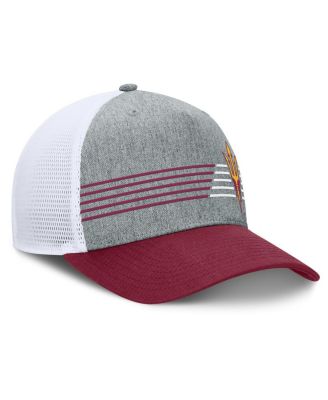 Мужская шляпа дальнобойщика Fanatics Heather серого / темно-бордового цвета с регулируемым профилем Arizona State Sun Devils