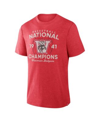 Мужская футболка Fanatics Red Wisconsin Badgers Dynamic Showdown Tri-Blend от Fanatics