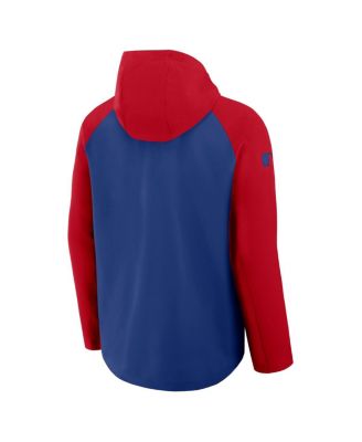 Men's Royal/Red Philadelphia Phillies Authentic Collection Raglan Performance Full-Zip Jacket