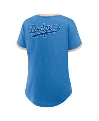 Женская футболка с V-образным вырезом Fanatics Royal Los Angeles Dodgers Binge Worthy Stadium Slub