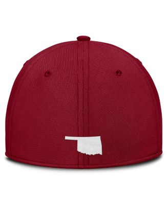 Мужская бейсболка Nike Crimson Oklahoma Sooners 2025 Dugout Coachs Rise Swoosh Performance Flex Hat