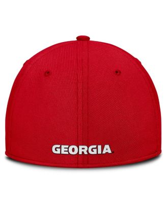 Мужская шапка Nike Red Georgia Bulldogs 2025 Dugout Coachs Rise Swoosh Performance Flex от Nike.